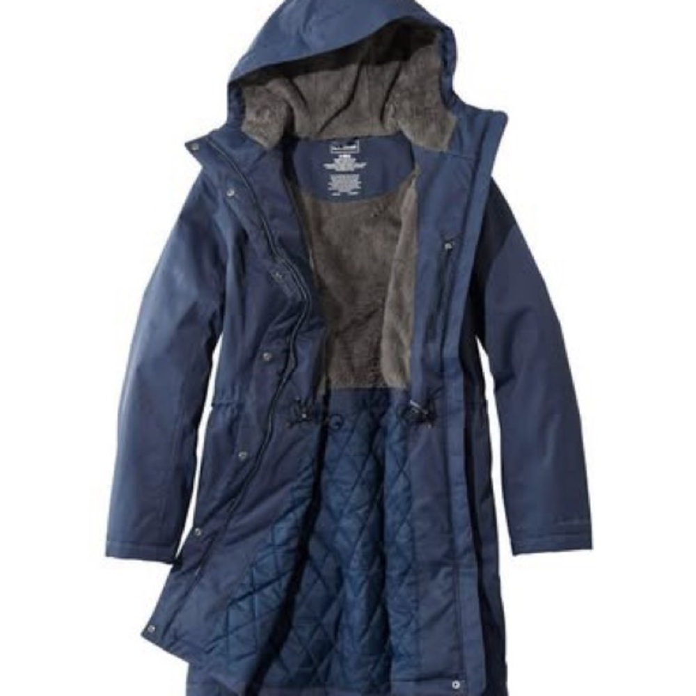 L.L. Bean Women's Blue Hooded Winter Jacket